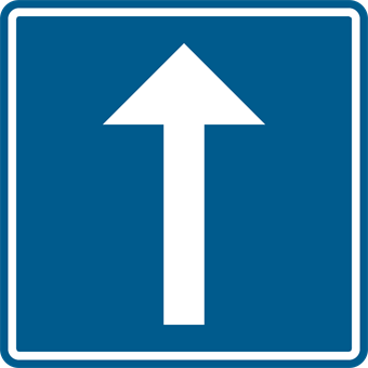 Verkeersbord eenrichtingsverkeer