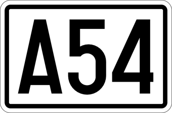 Bord met het nummer van een autosnelweg