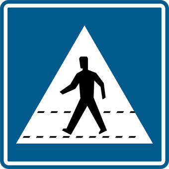 Verkeersbord oversteekplaats voor voetgangers