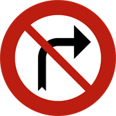 Zelfde verbodsbord, met de pijl in de andere richting
