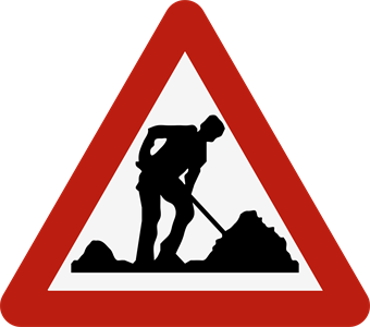Gevaarsbord: werken