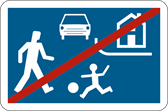 Eindebord van een woonerf of erf
