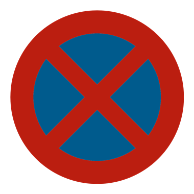 Verkeersbord stilstaan en parkeren verboden
