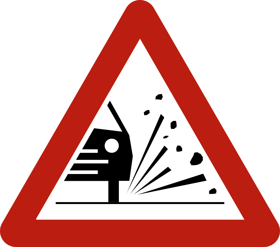 Verkeersbord: Kiezelprojectie