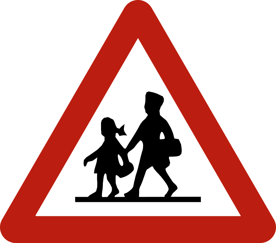 Verkeersbord: Plaats waar speciaal veel kinderen komen