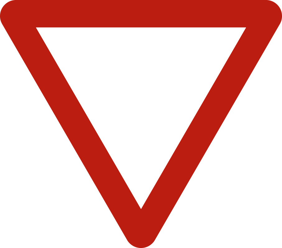 Verkeersbord: voorrang verlenen