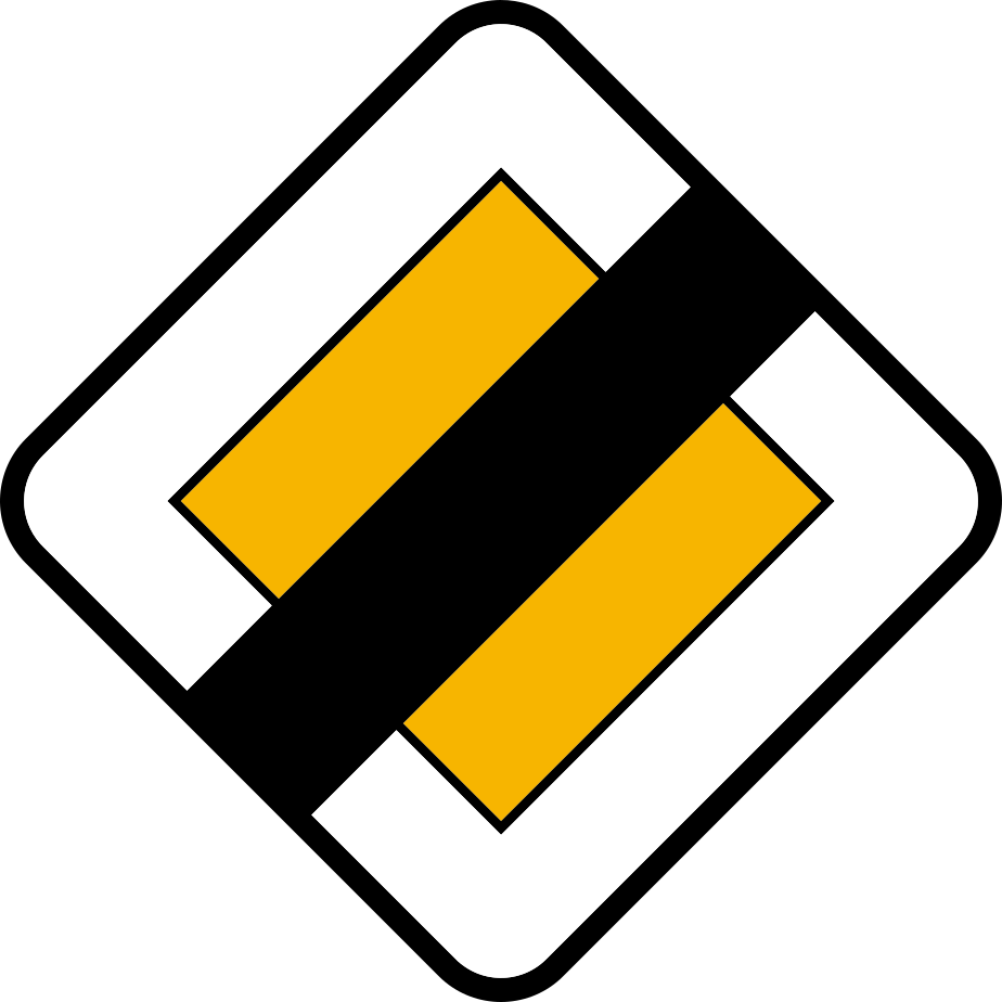 Verkeersbord: Einde van voorrangsweg