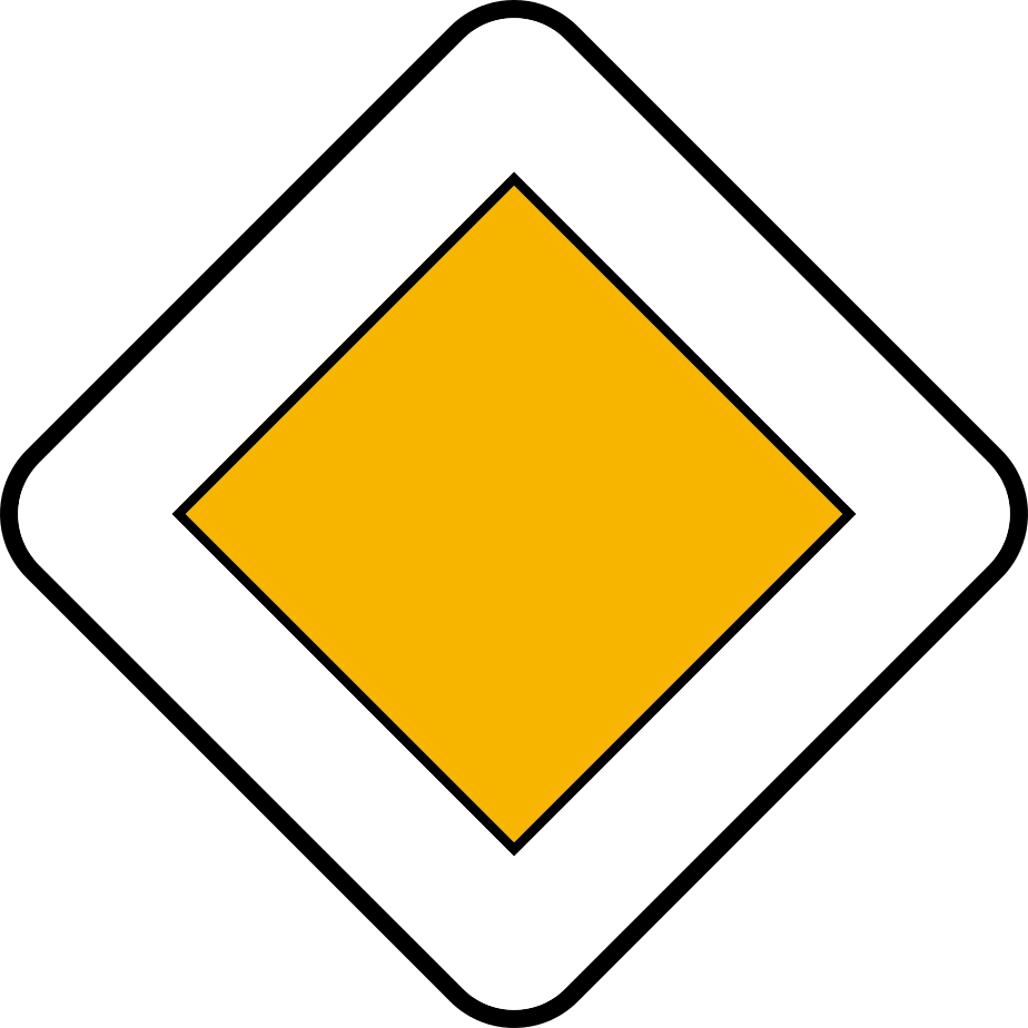 Verkeersbord: Voorrangsweg