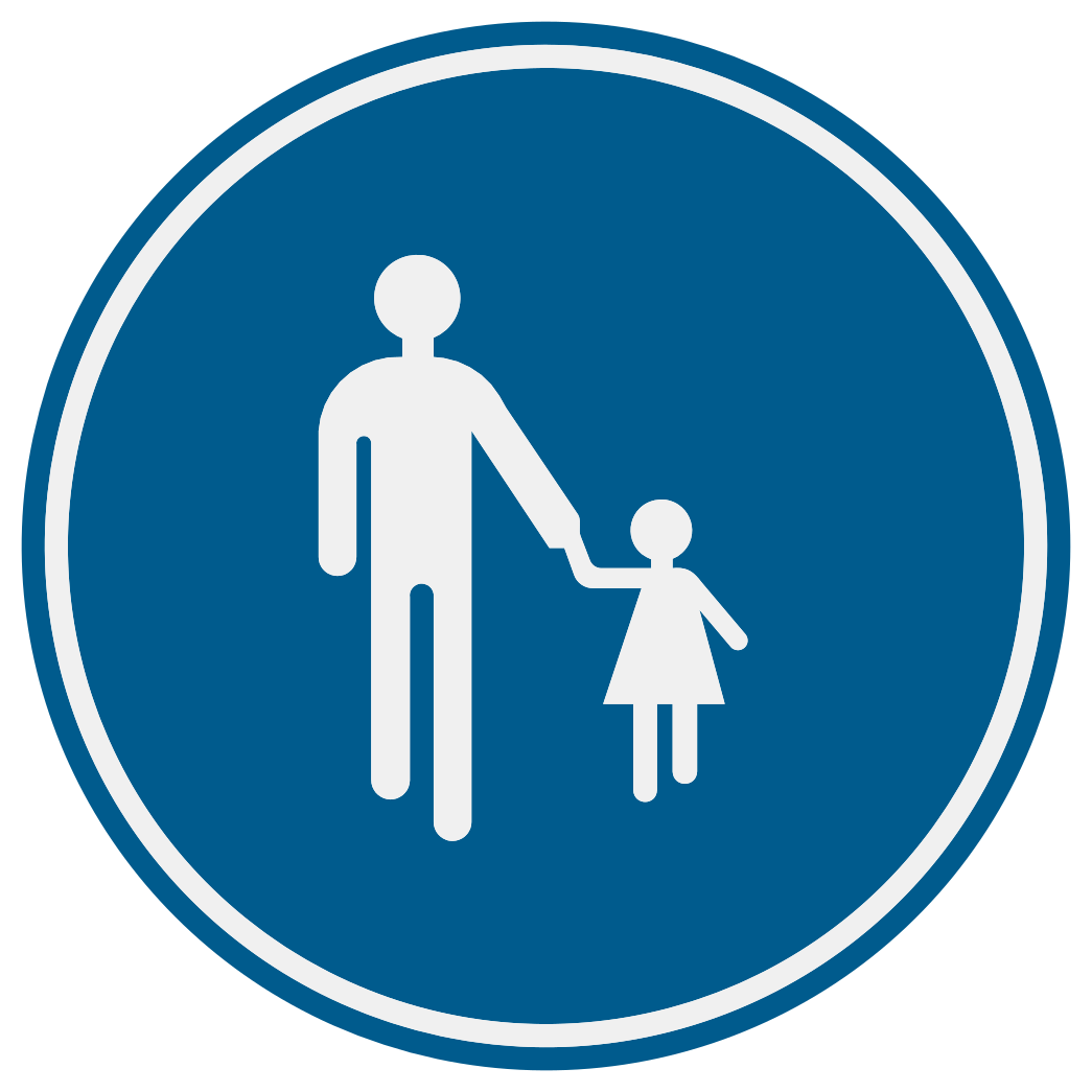 Verkeersbord: Verplichte weg voor voetgangers