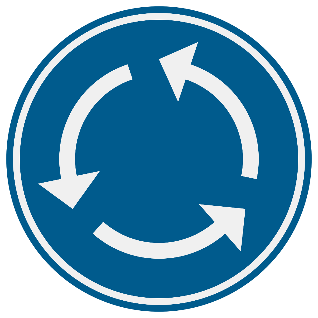 Verkeersbord: Verplicht rondgaand verkeer