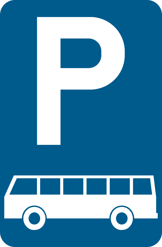 Verkeersbord: Parkeren uitsluitend voor autocars