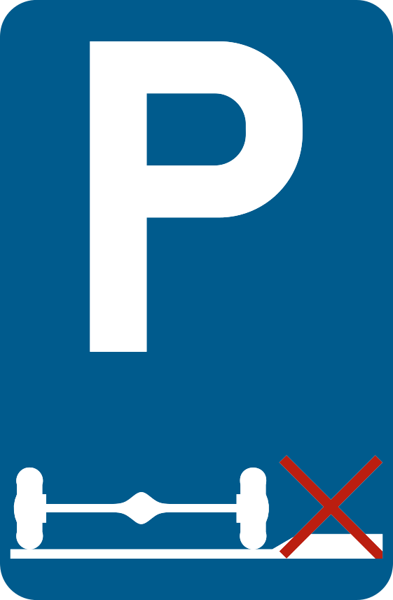 Verkeersbord: Verplicht parkeren op de rijbaan