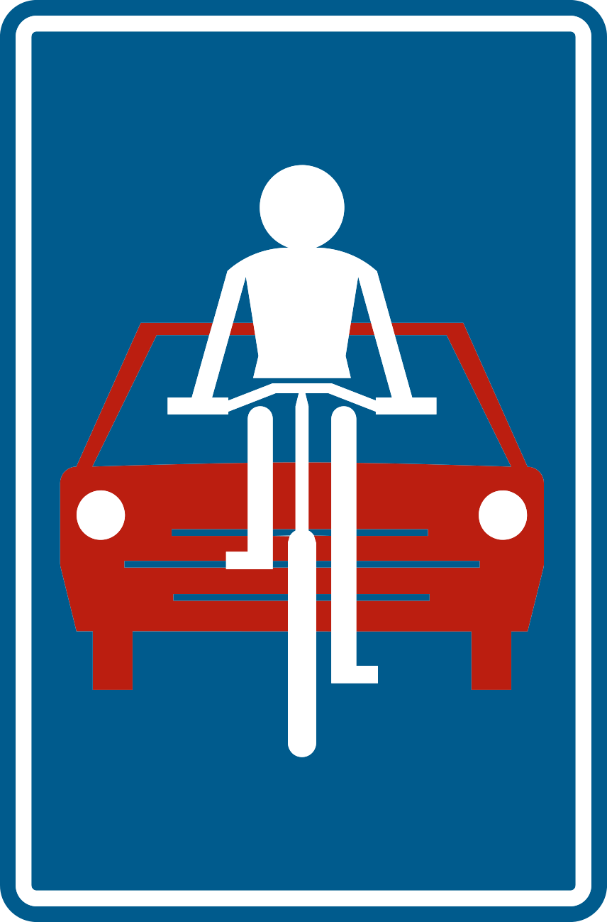 Verkeersbord: Begin van een fietszone