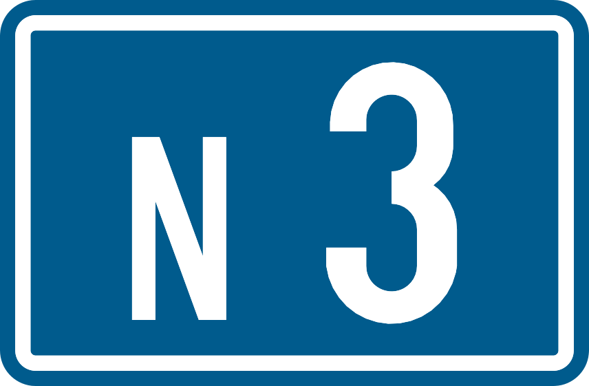 Verkeersbord: Nummer van een gewone weg