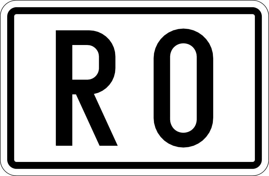 Verkeersbord: Nummer van een ring