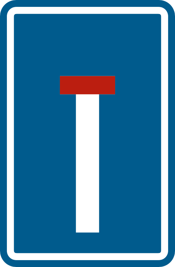 Verkeersbord: Doodlopende weg
