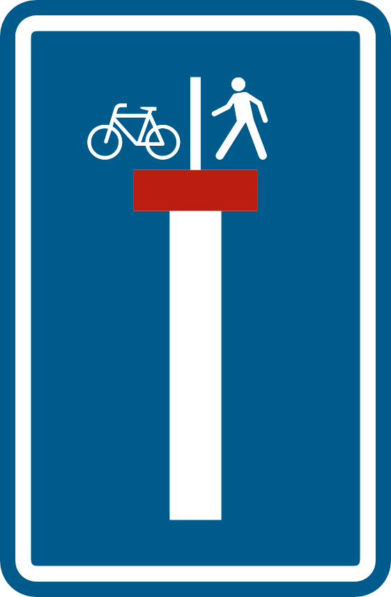Verkeersbord F45b: Doodlopende weg
