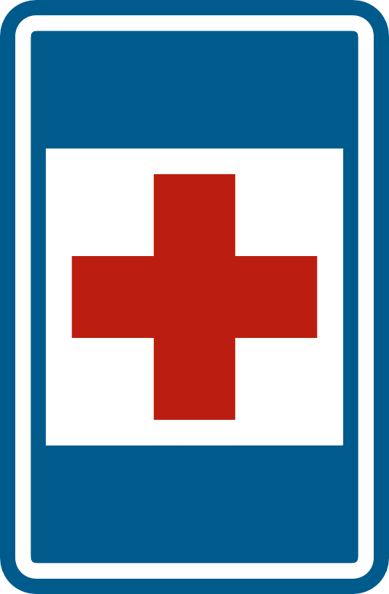 Verkeersbord F55: Hulppost