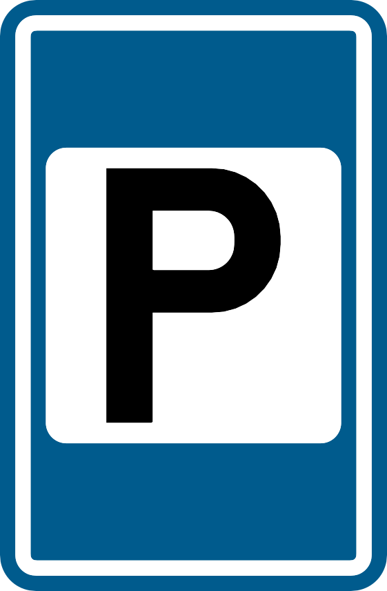 Verkeersbord F59a: Aankondiging van een parking