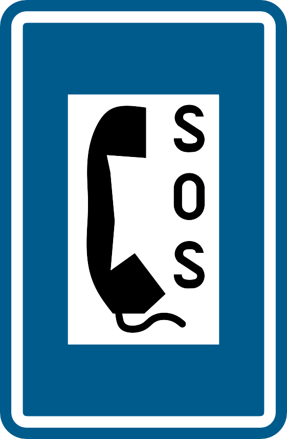 Verkeersbord: Noodtelefoon