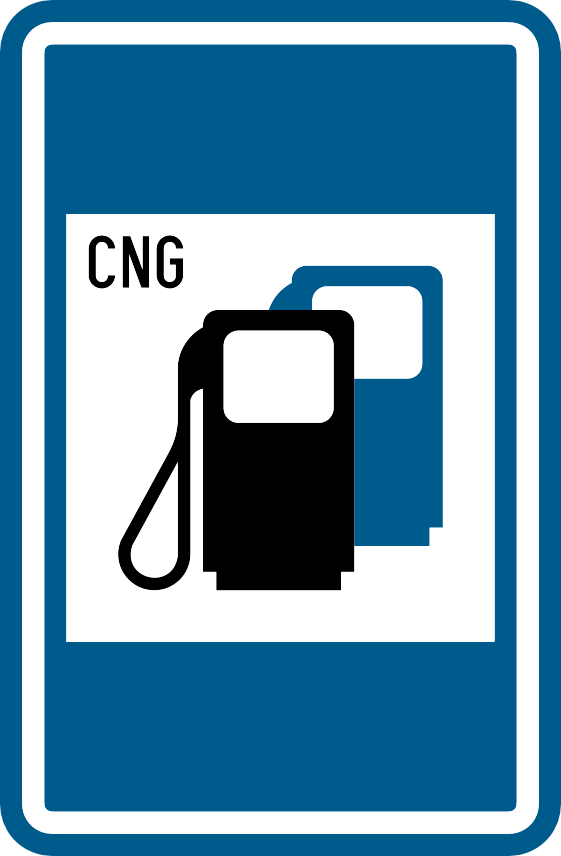Verkeersbord F63d: Tankstation