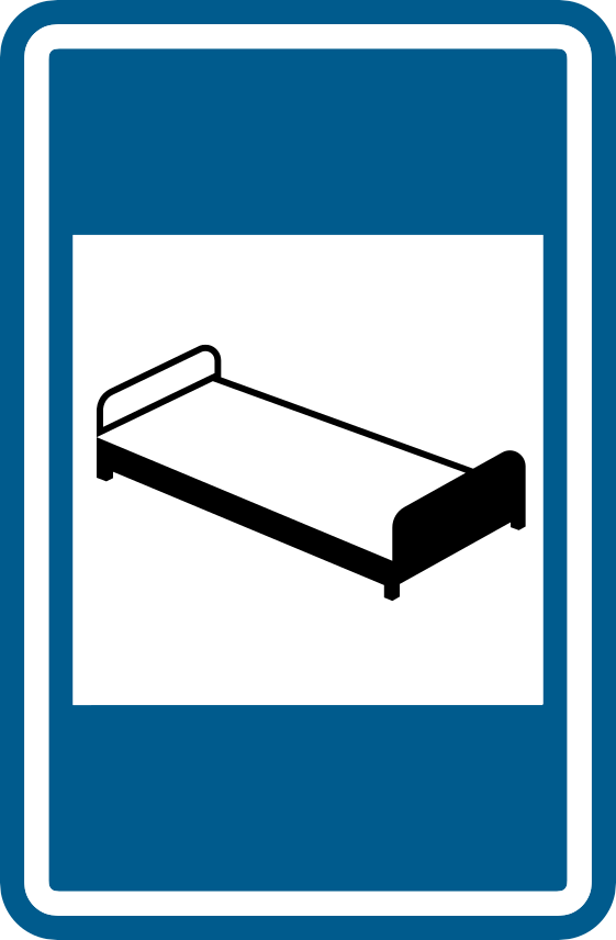 Verkeersbord F65: Hotel of motel